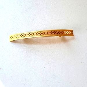 Goldtone Thin Filigree Hair Barrette